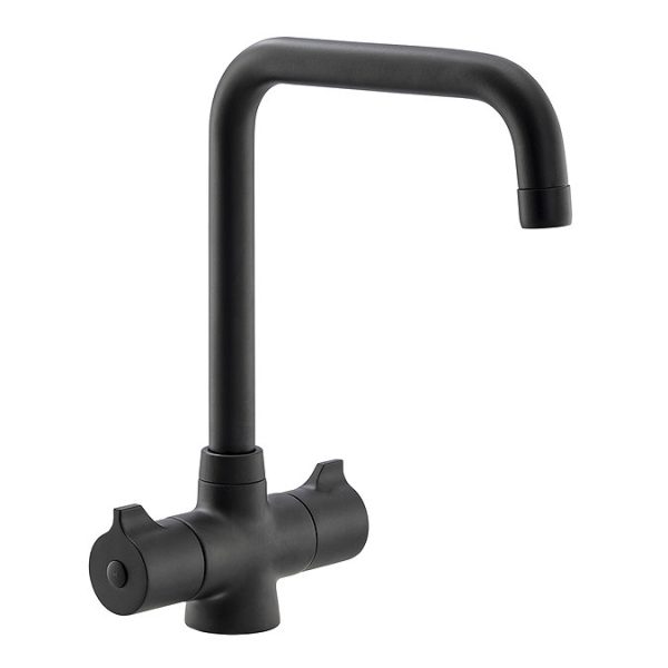 Abode Crescendo Quad Dual Lever Kitchen Mixer Tap   Matt Black - Image 2