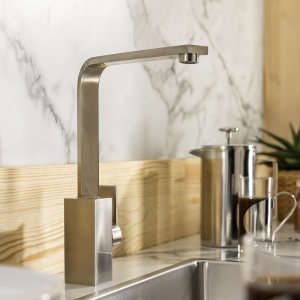 Abode Pixell Single Lever Kitchen Mixer Tap   Brushed Nickel