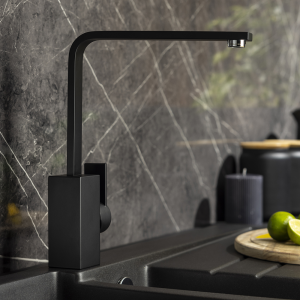 Abode Pixell Single Lever Kitchen Mixer Tap   Matt Black