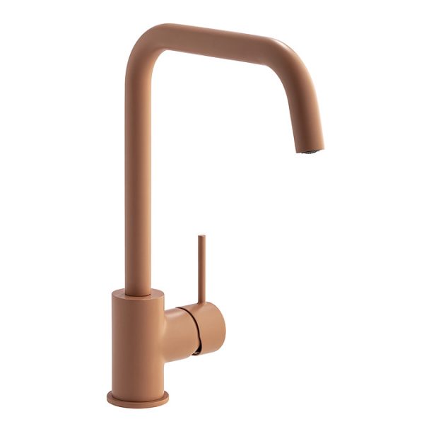 Abode Vigour Single Lever Kitchen Mixer Tap   Terracotta - Image 2