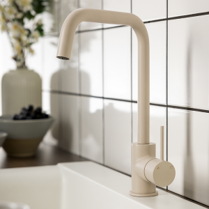 Abode Vigour Single Lever Kitchen Mixer Tap   Stone Grey