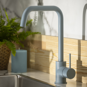 Abode Vigour Single Lever Kitchen Mixer Tap   Moody Blue