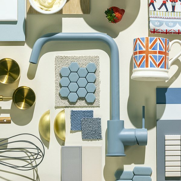 Abode Vigour Single Lever Kitchen Mixer Tap   Moody Blue - Image 3