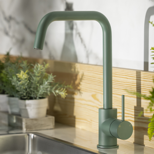 Abode Vigour Single Lever Kitchen Mixer Tap   Forrest Green