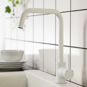Abode Vigour Single Lever Kitchen Mixer Tap   Matt White