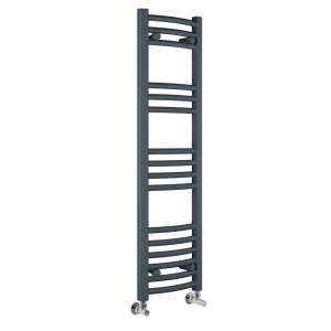 Diamond Curved Heated Towel Rail   W300 x H1000mm   Anthracite