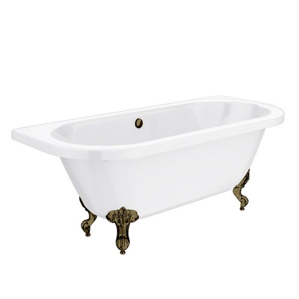Admiral 1685 Back To Wall Roll Top Bath + Antique Brass Leg Set - Image 4