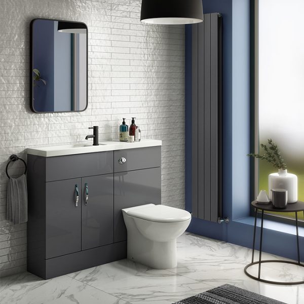 Urban Vertical Radiator   Anthracite   Double Panel (1800mm High) 304mm Wide - Image 6