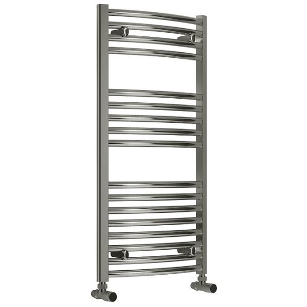 Reina Diva Curved Towel Rail   Chrome - Image 2