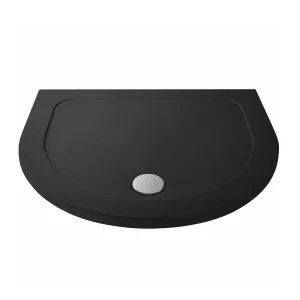 Aurora Slate Effect Stone D Shaped Shower Tray