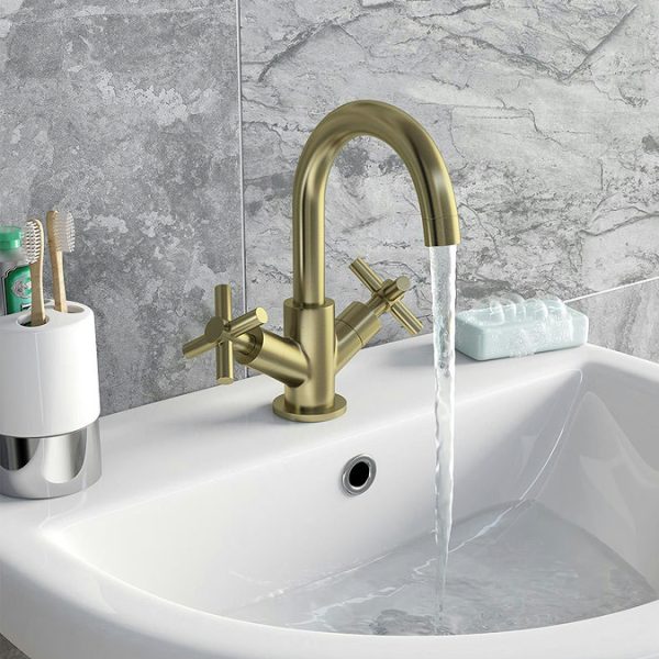 Mode Tate Basin Mixer Tap    Brushed Brass - Image 3