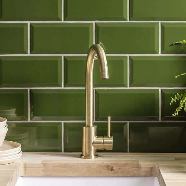 Bower Alberta Modern Kitchen Tap   Brushed Brass - Image 8