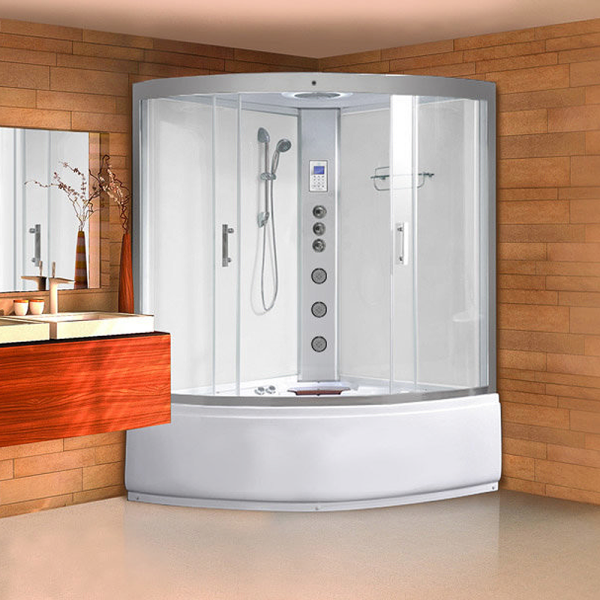 AquaLusso   Alto ST   1350mm x 1350mm Steam and Whirlpool Corner Bath   Polar White
