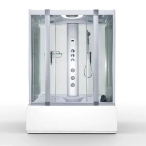 AquaLusso   Alto W1   1350 x 800mm Steam and Whirlpool Bath   Polar White
