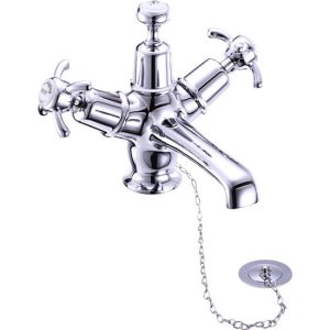 Burlington Anglesey Basin Mixer Tap with Ceramic Indice & Plug and Chain