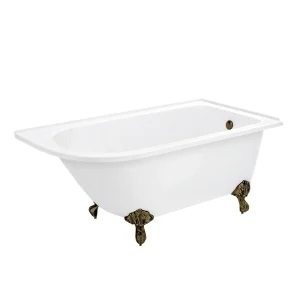 Appleby 1550 Roll Top Shower Bath + Antique Brass Leg Set