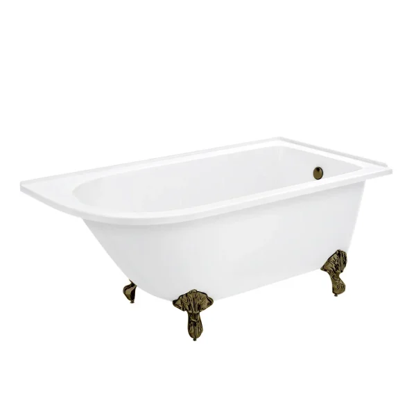 Appleby 1550 Roll Top Shower Bath + Antique Brass Leg Set