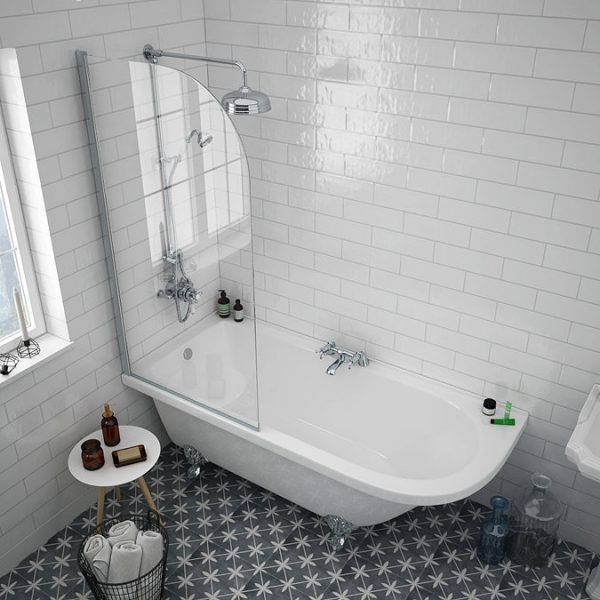 Appleby 1700 Roll Top Shower Bath + Chrome Leg Set - Image 5