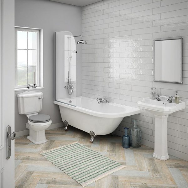 Appleby 1700 Roll Top Shower Bath + Chrome Leg Set - Image 6