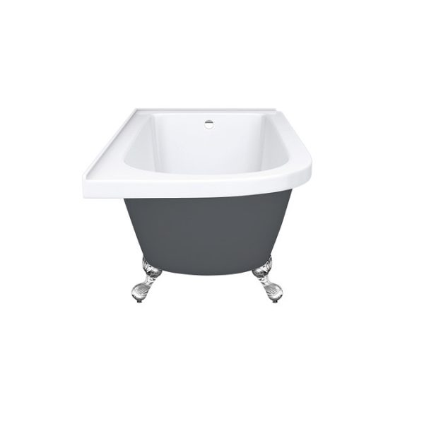 Appleby Grey 1700 Roll Top Shower Bath + Chrome Leg Set - Image 6