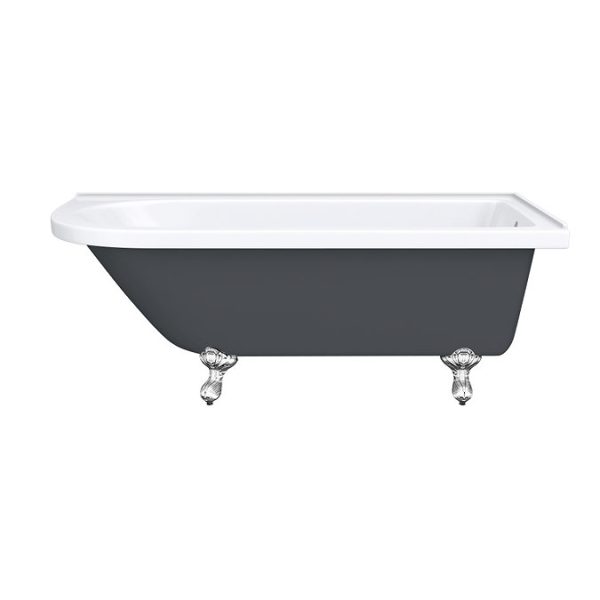 Appleby Grey 1700 Roll Top Shower Bath + Chrome Leg Set - Image 2