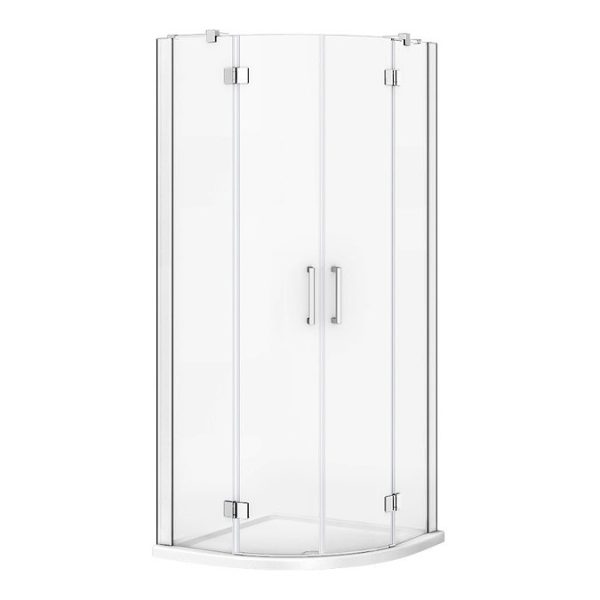 Apollo 800x800mm Frameless Double Door Quadrant Enclosure (inc. Tray + Waste) - Image 4