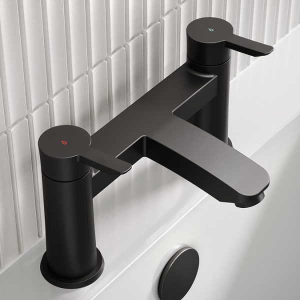 Bistan Apelo Contemporary Bath Filler   Black - Image 3