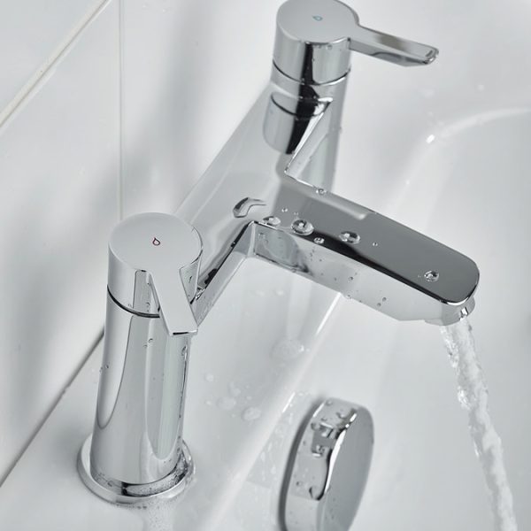 Bistan Apelo Contemporary Bath Filler   Chrome - Image 4