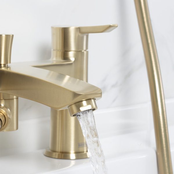 Bristan Apelo Bath Shower Mixer with Kit   Brushed Brass - Image 3