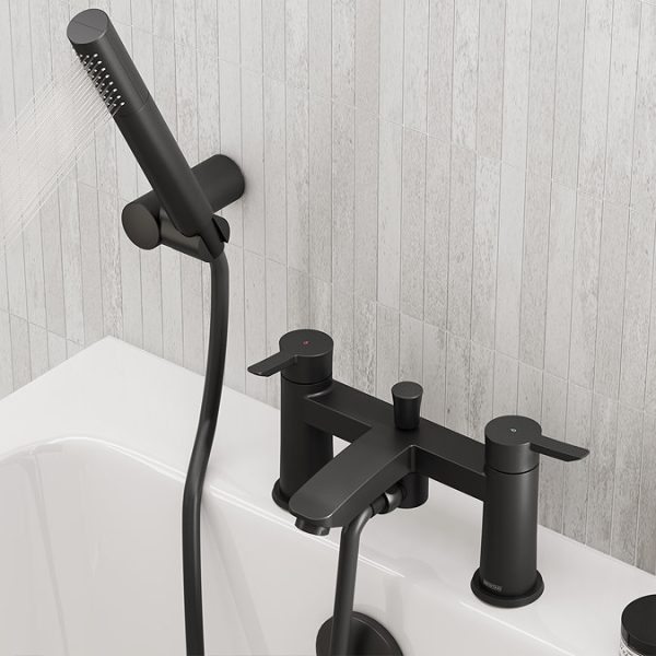 Bristan Apelo Bath Shower Mixer with Kit   Black - Image 4