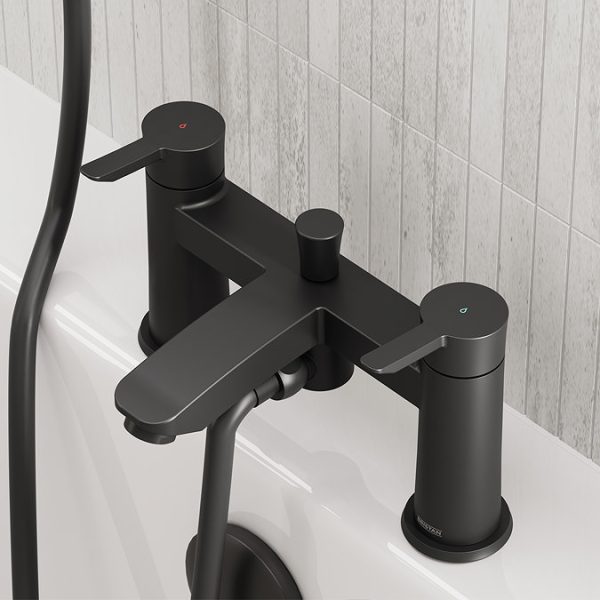 Bristan Apelo Bath Shower Mixer with Kit   Black - Image 3