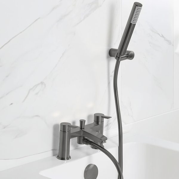Bristan Apelo Bath Shower Mixer with Kit   Gun Metal Grey - Image 3