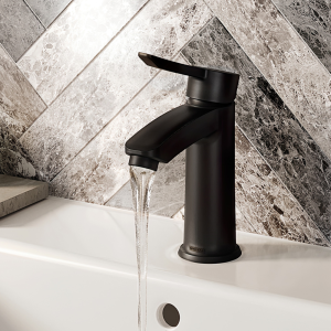 Bristan Apelo Eco Start Basin Mixer with Clicker Waste   Black