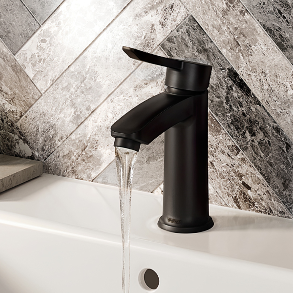 Bristan Apelo Eco Start Basin Mixer with Clicker Waste   Black