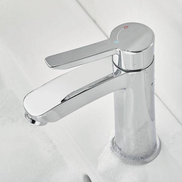 Bristan Apelo Eco Start Basin Mixer with Clicker Waste    Chrome - Image 4