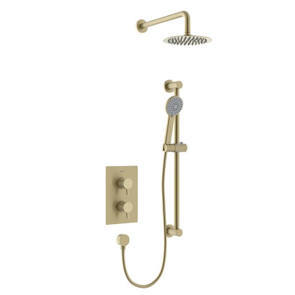 Bristan Apelo Concealed Dual Control Shower Pack   Brushed Brass - Image 3