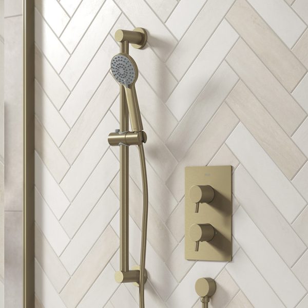 Bristan Apelo Concealed Dual Control Shower Pack   Brushed Brass - Image 4