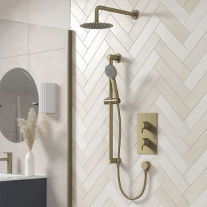 Bristan Apelo Concealed Dual Control Shower Pack   Brushed Brass