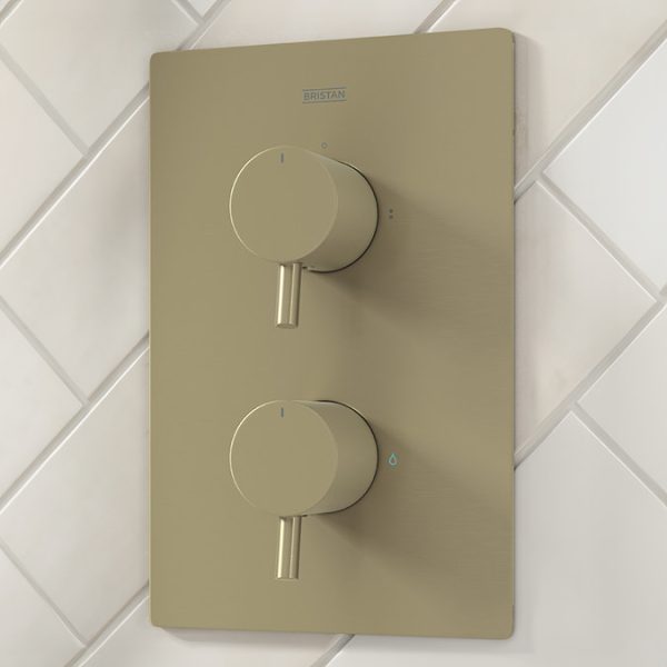 Bristan Apelo Concealed Dual Control Shower Pack   Brushed Brass - Image 2