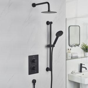 Bristan Apelo Concealed Dual Control Shower Pack   Black