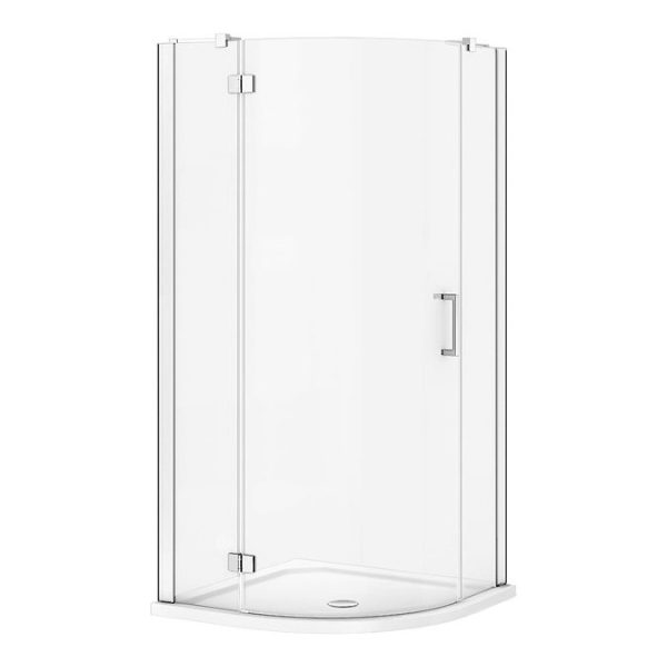 Apollo 800x800mm Frameless Single Door Quadrant Enclosure - Image 3