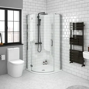 Apollo 900x900mm Frameless Single Door Quadrant Enclosure