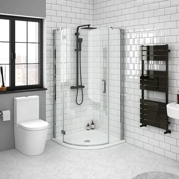 Apollo 900x900mm Frameless Single Door Quadrant Enclosure