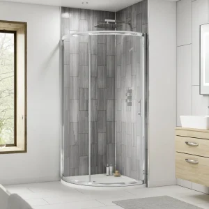 860 x 860mm Pacific Single Entry Quadrant Enclosure inc. Shower Tray