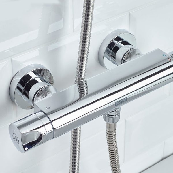 Bristan Artisan Thermostatic Surface Mounted Bar Shower Valve with Adjustable Riser - Image 2