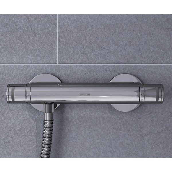 Bristan Artisan Thermostatic Surface Mounted Bar Shower Valve with Adjustable Riser - Image 4