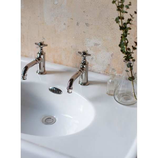 Arcade Basin Pillar Taps   Nickel   Various Tap Head Options - Image 2