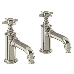 Arcade Basin Pillar Taps   Nickel   Various Tap Head Options