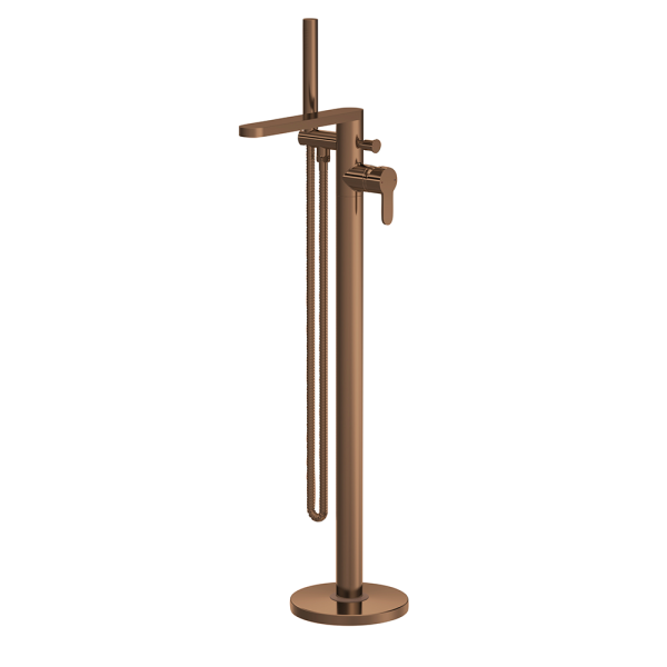 Venice Giro Brushed Bronze Freestanding Bath Shower Mixer