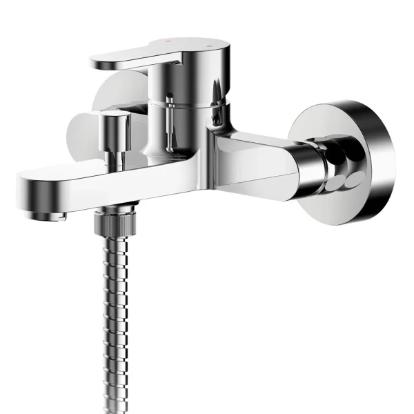 Nuie Arvan Wall Mounted Bath Shower Mixer + Shower Kit